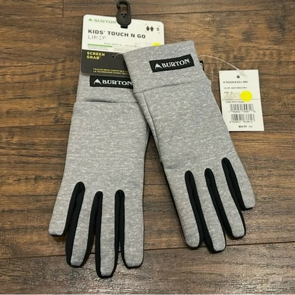 NWT BURTON KIDS' Touch N Go Gloves Lined Boys Girls Small Youth Screen grab